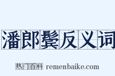 潘郎鬓反义词是什么意思的图片